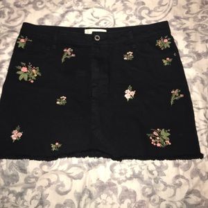 Black jean skirt